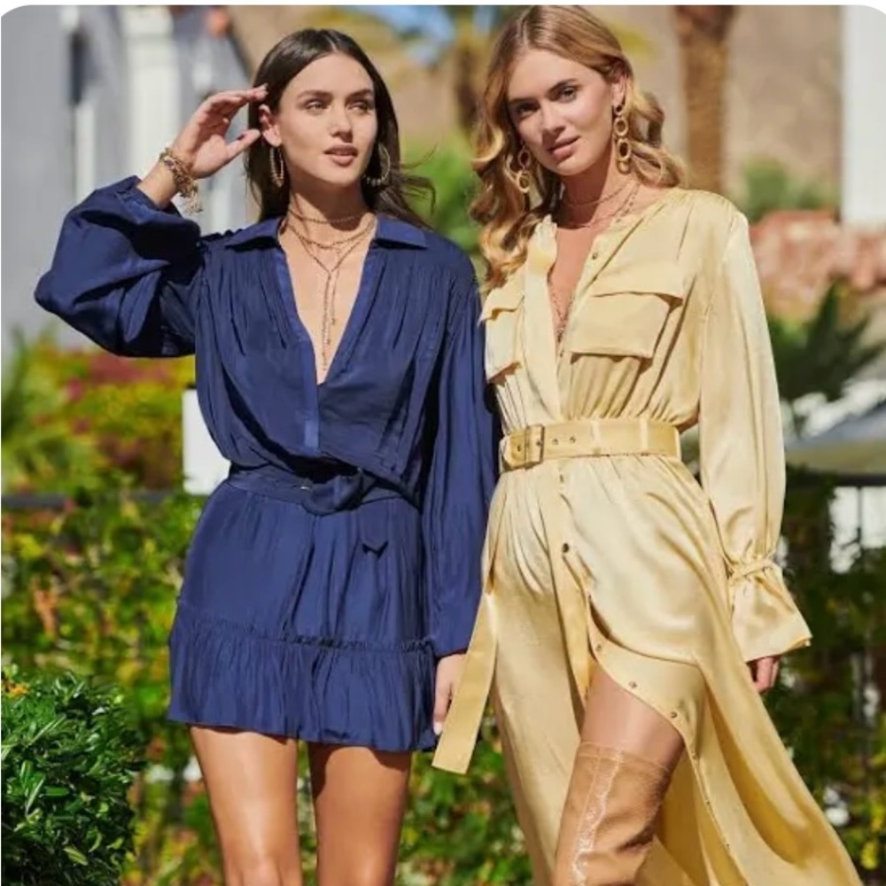 Ramy Brook Navy Belted Mini Dress